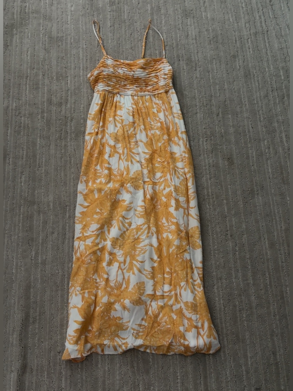 Yellow Floral Midi - Maxi Dress